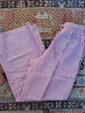 Princess Polly Red & White Striped Pants